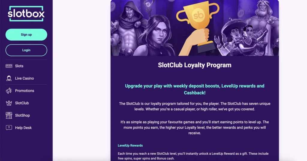Slotbox VIP Loyalty Program