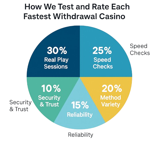 Our process for testing instant withdrawal casinos in Canada