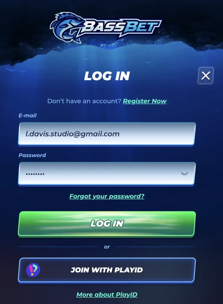 bassbet login process