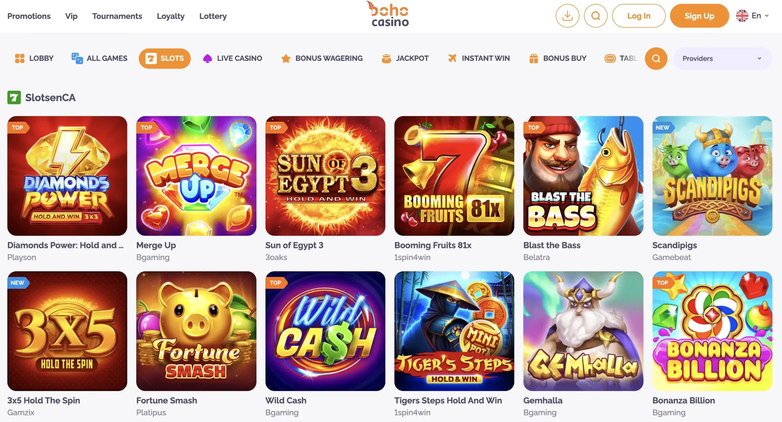 Boho casino game
