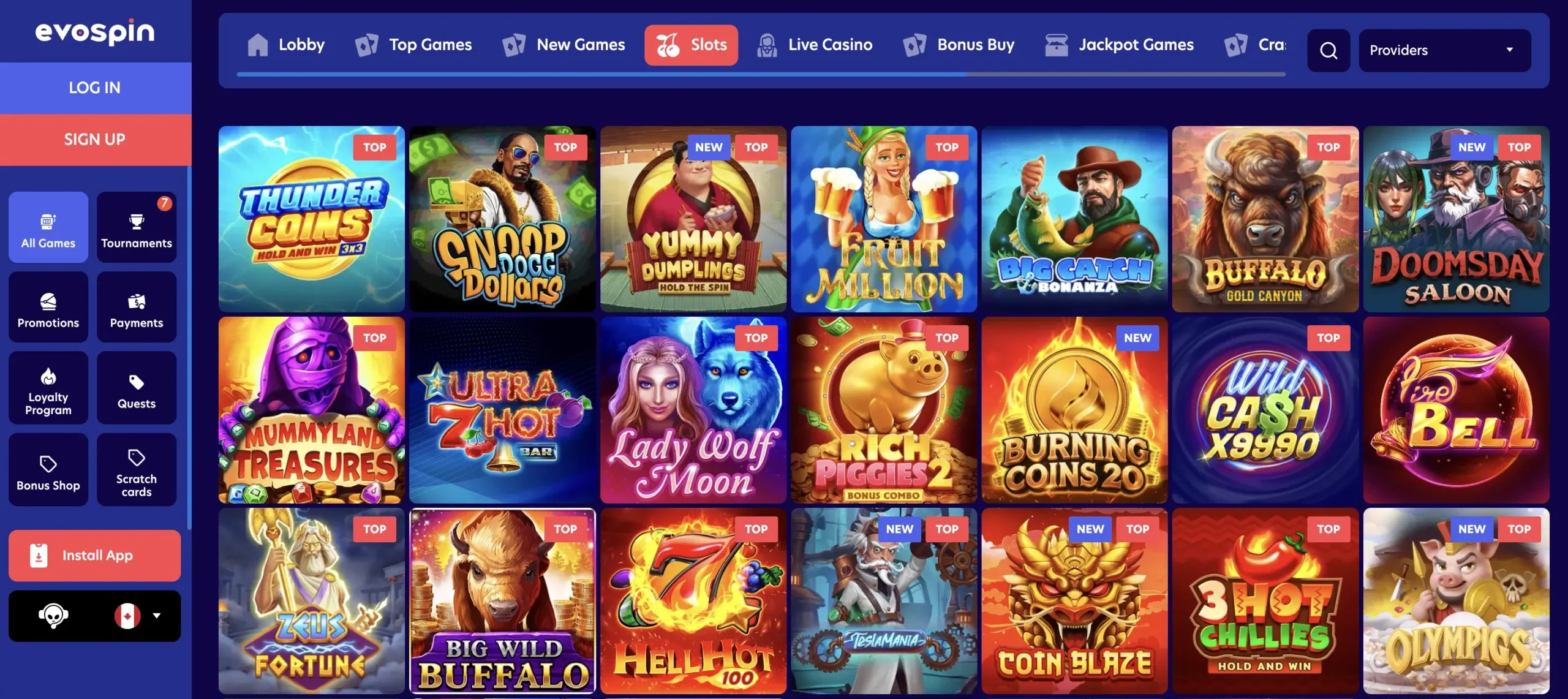 EvoSpin casino game