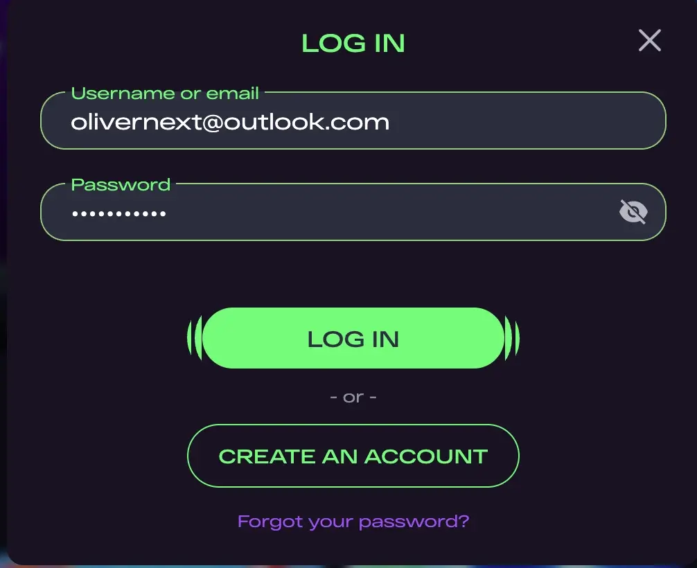 glitchspin login process