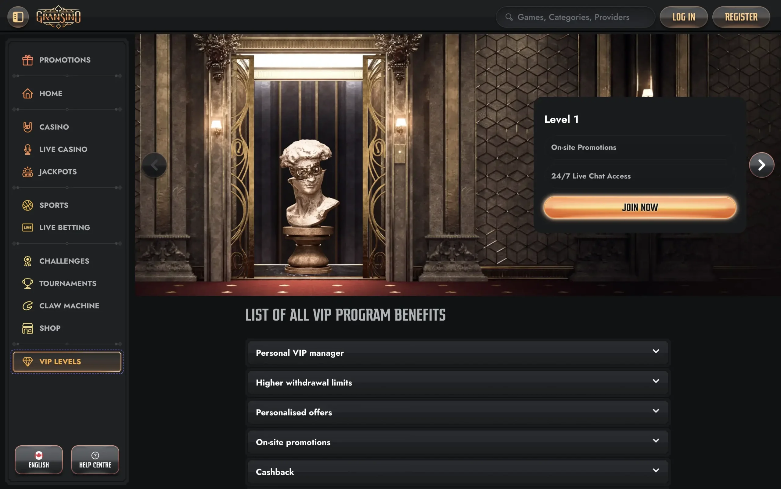 Gransino casino game