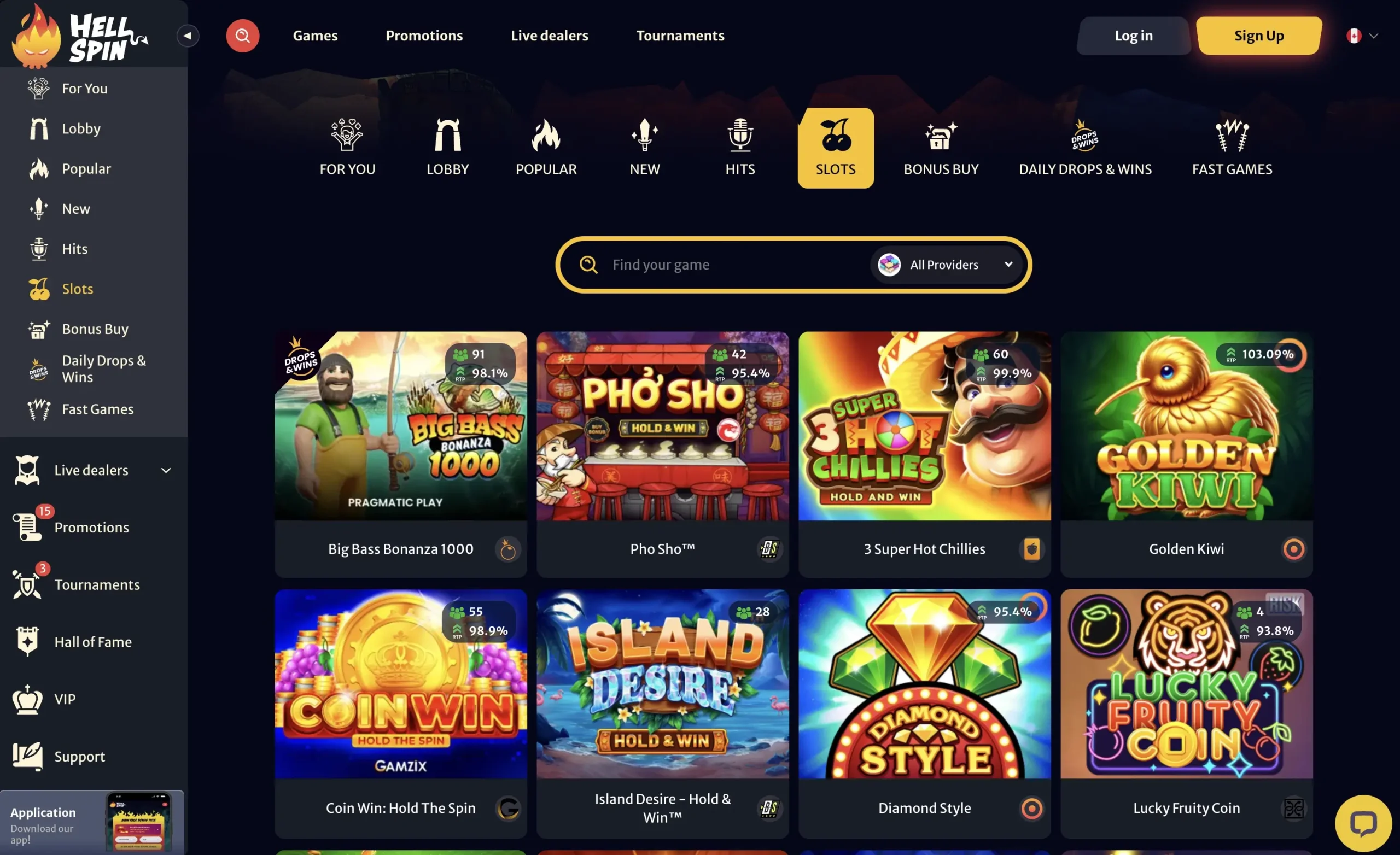 Hellspin casino game