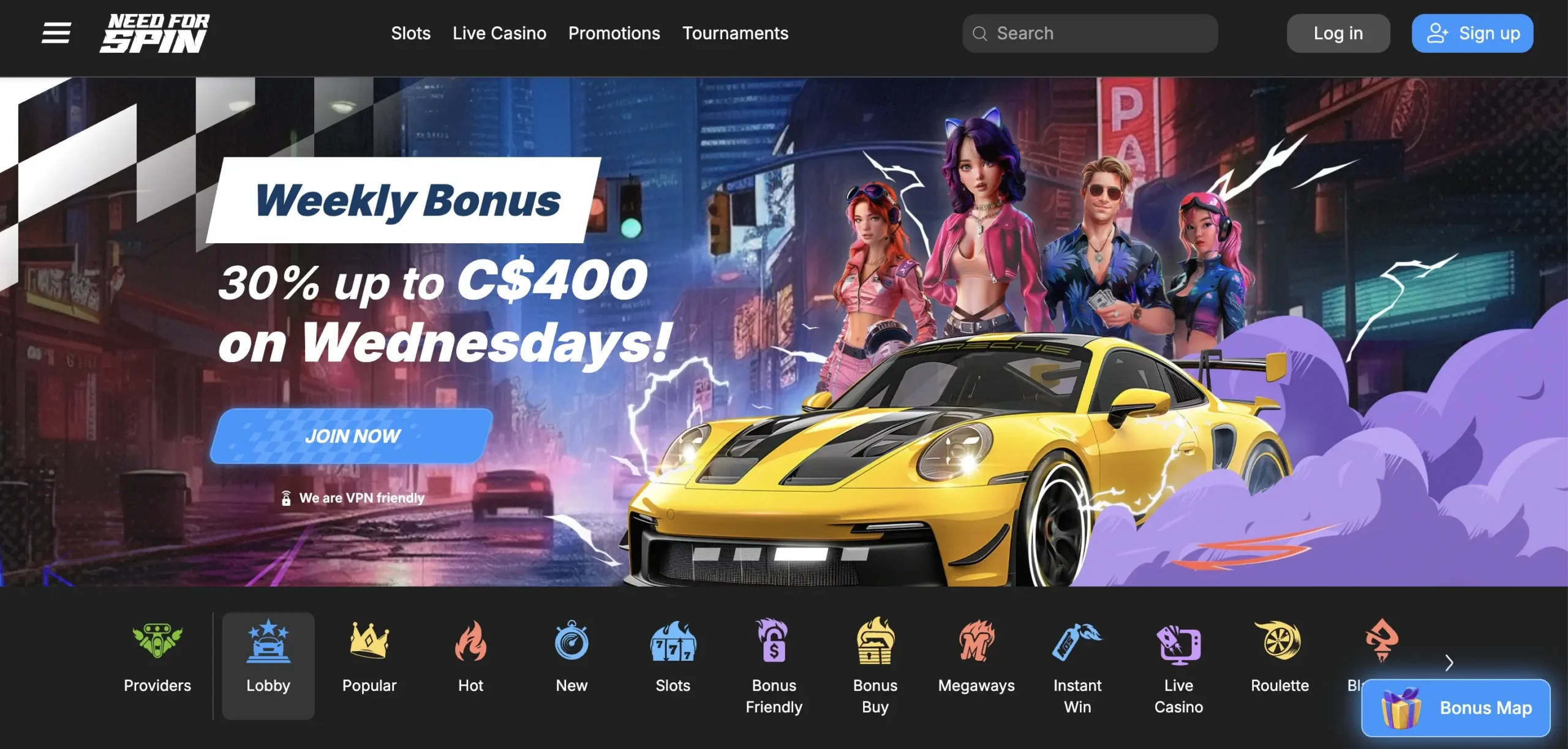 Need For Spin Home Page
