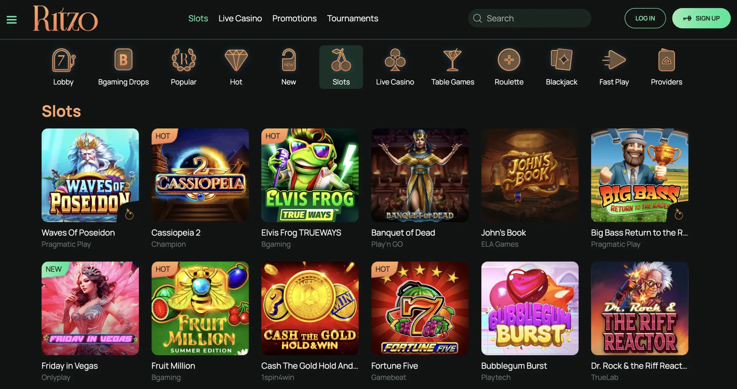 Ritzo casino game