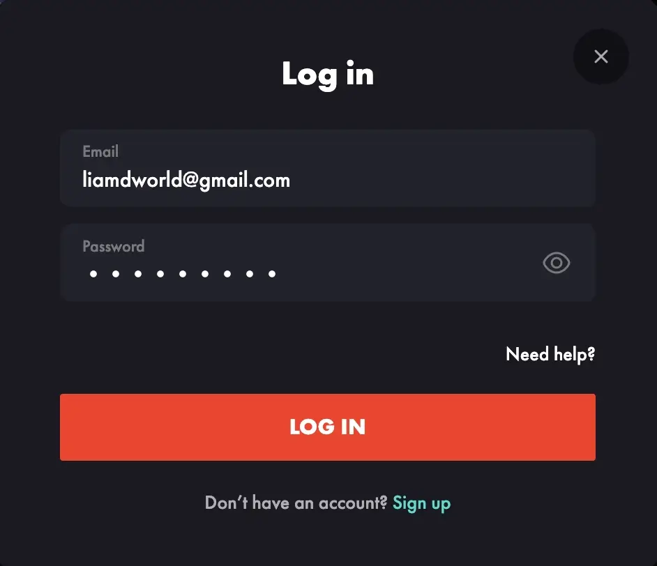 rooster.bet login process