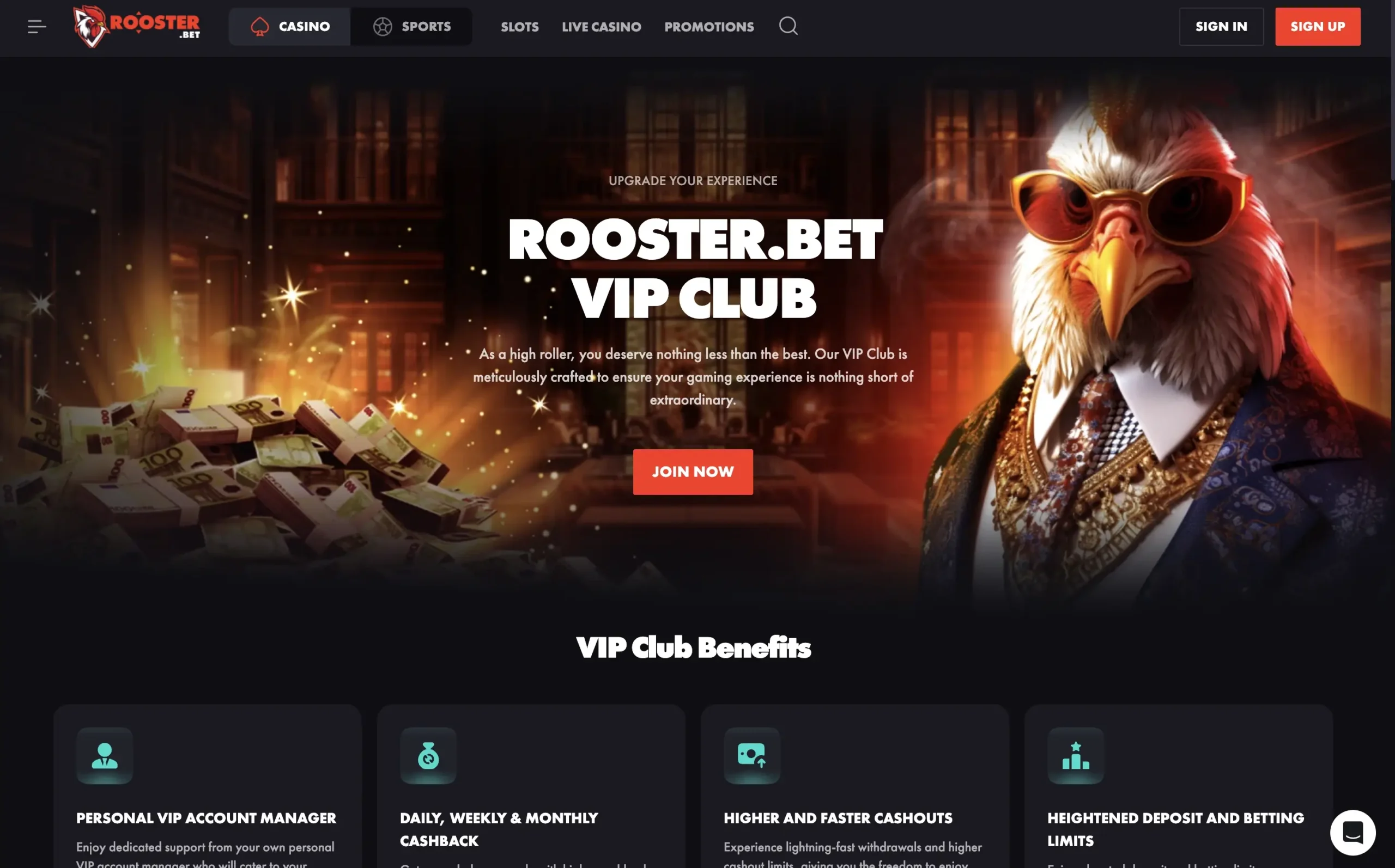 Rooster.bet casino game
