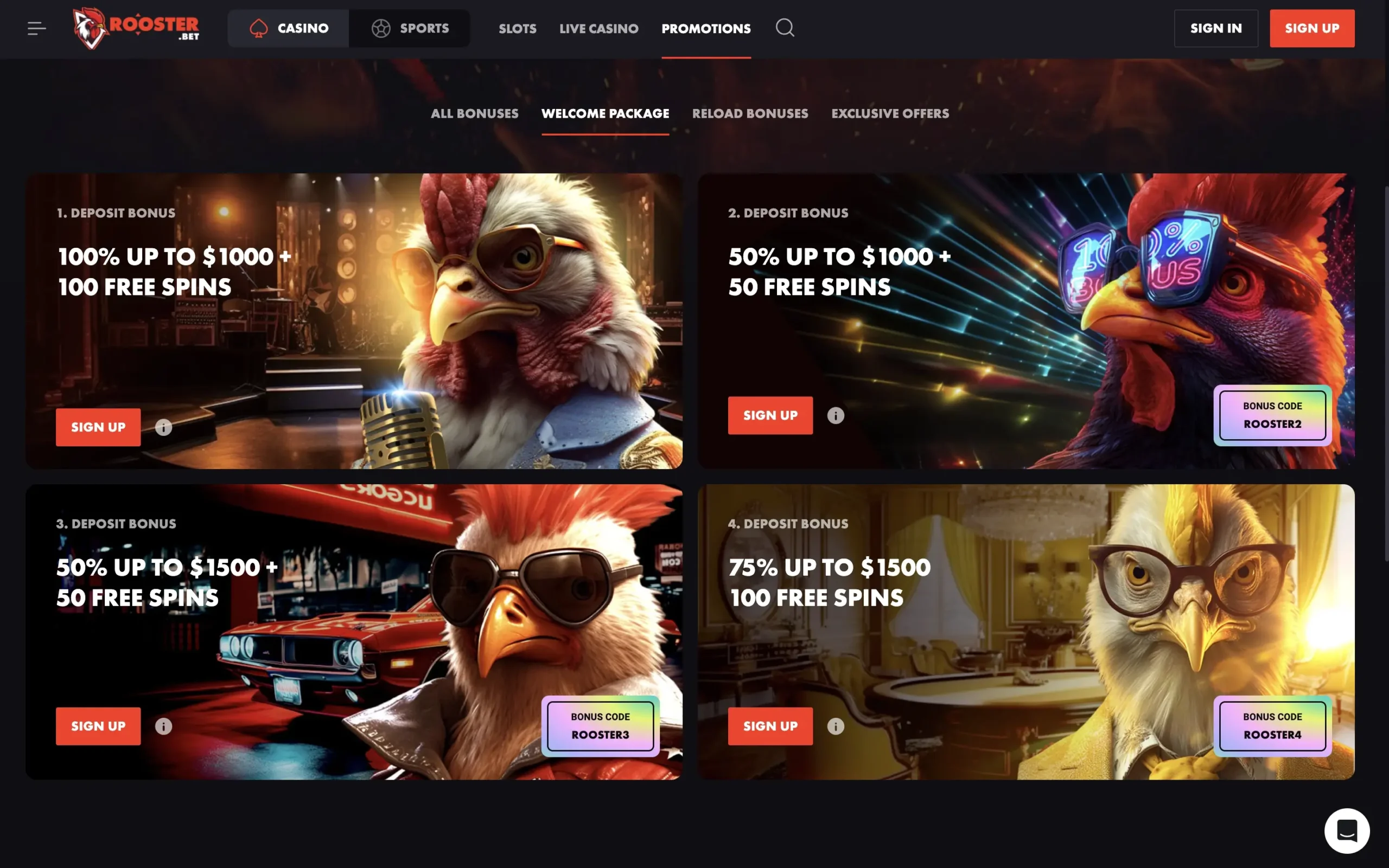 Rooster.bet Welcome Bonus