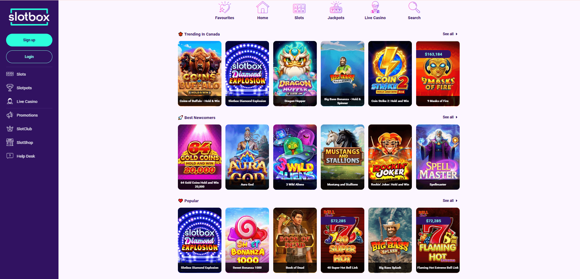 Slotbox Casino Game