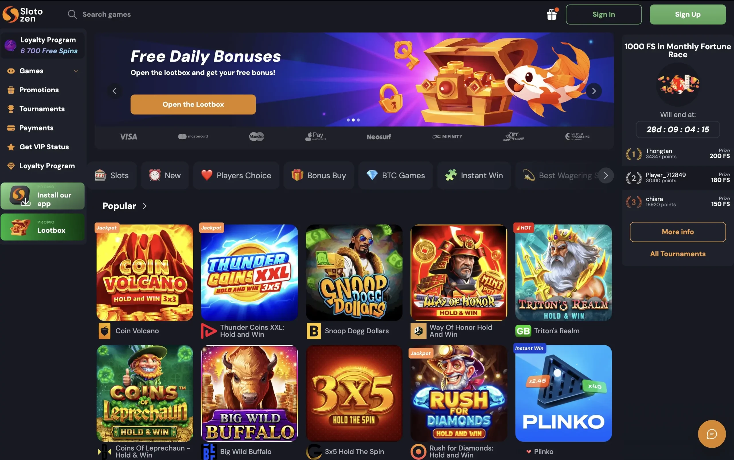 Slotozen Home Page