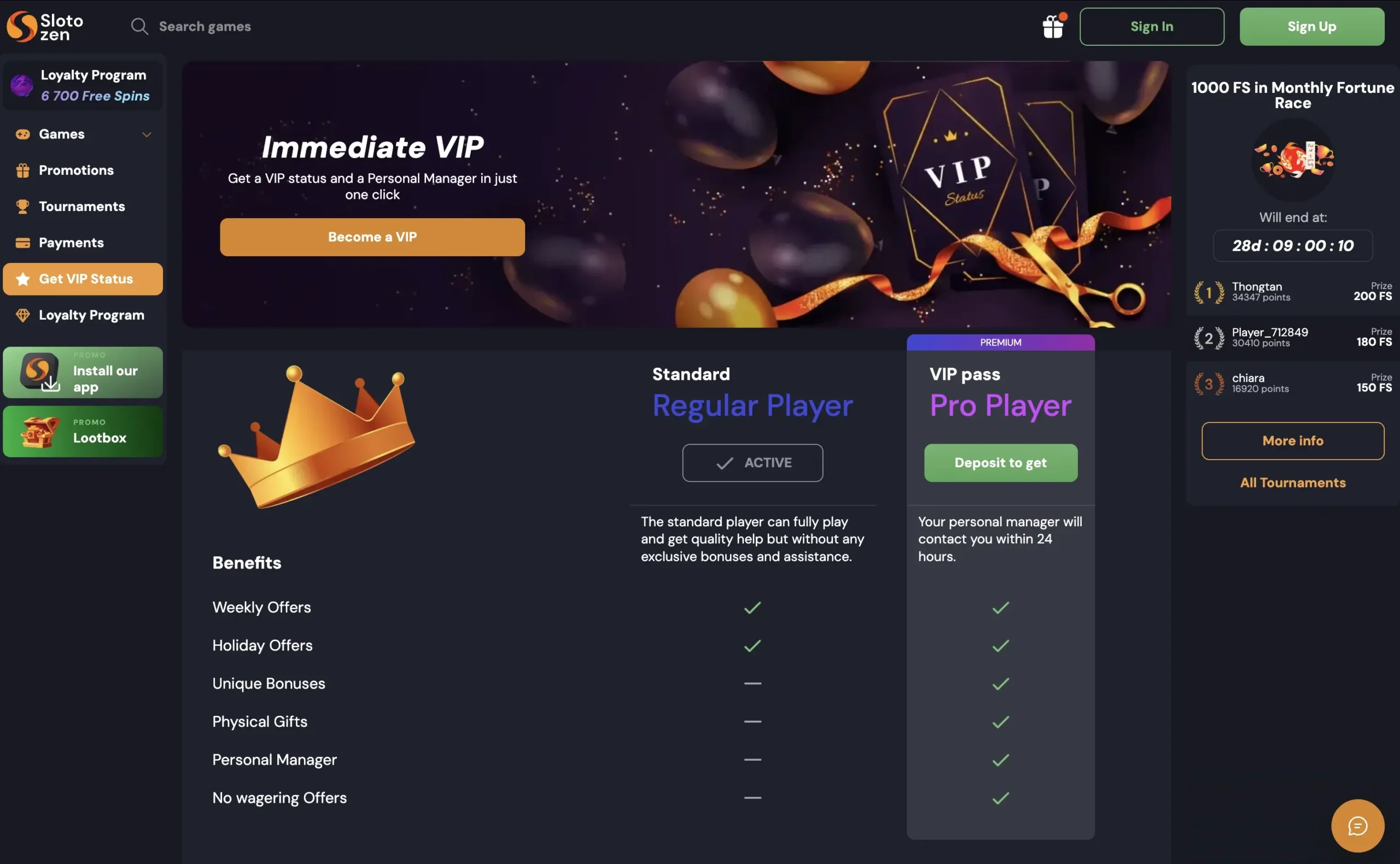 Slotozen VIP
