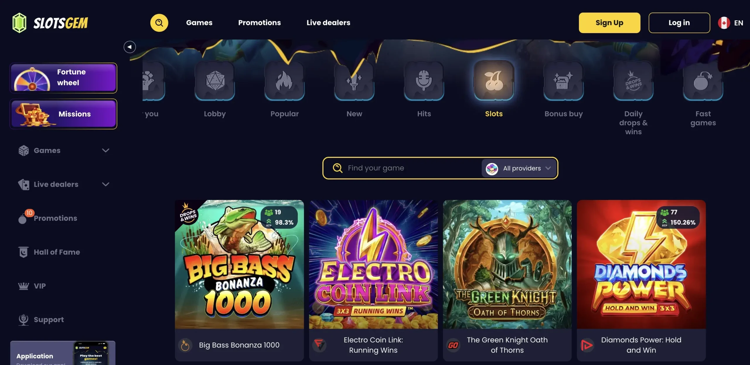 Slotsgem casino game