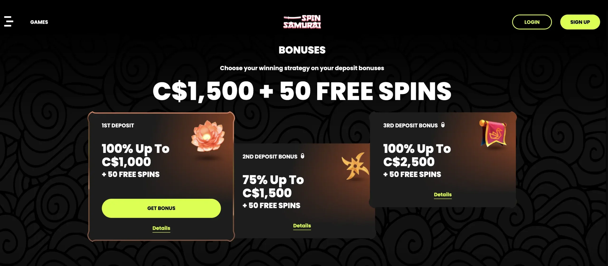 Spin Samurai Welcome Bonus
