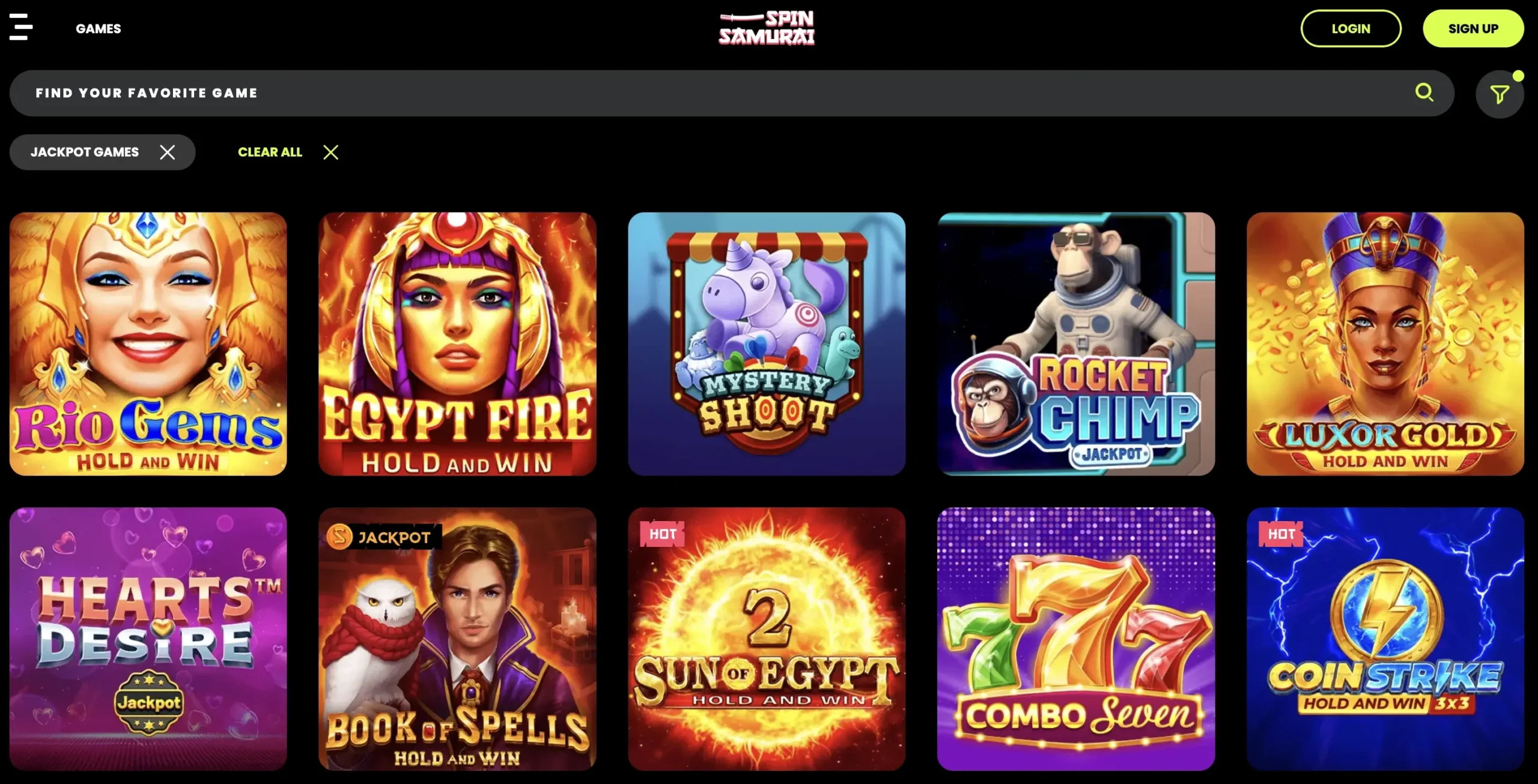 Spin Samurai casino game