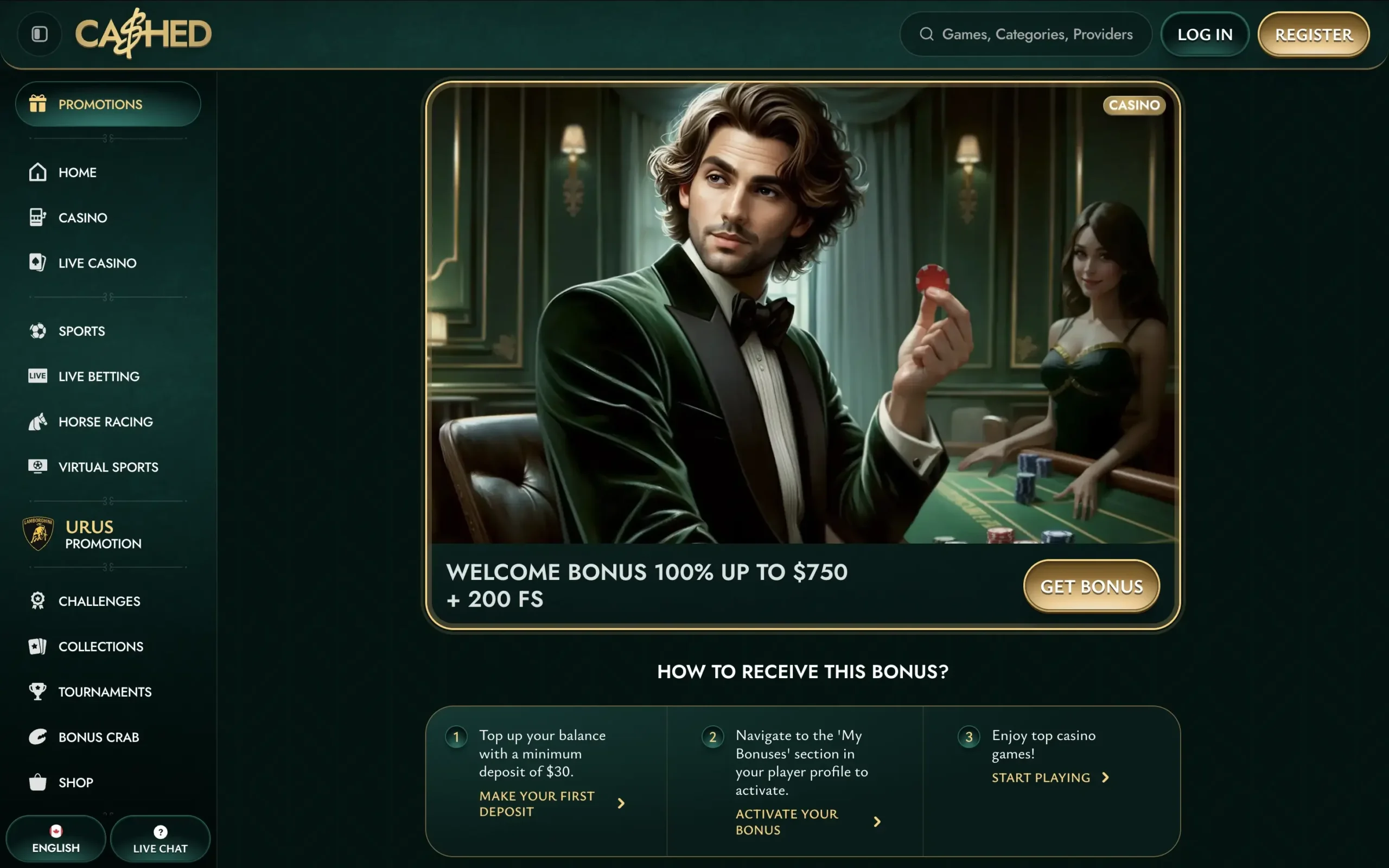 Cashed Welcome Bonus