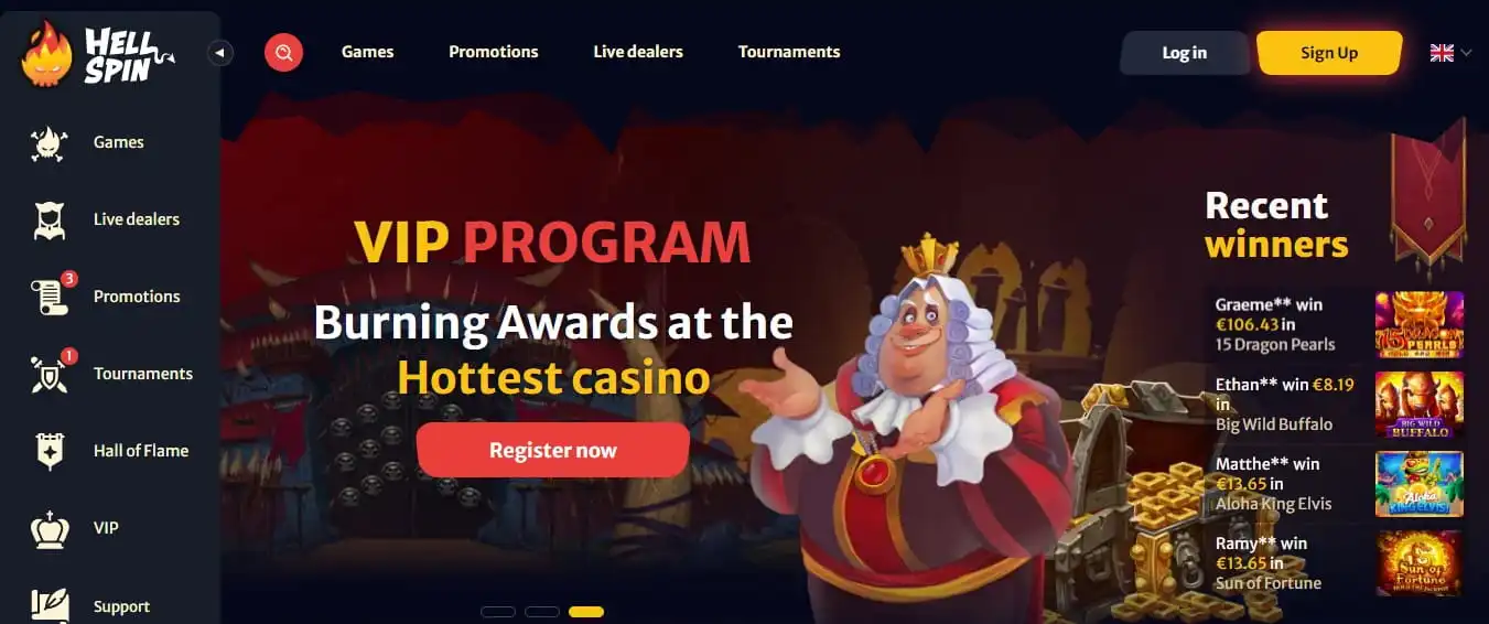 Hell Spin official casino site