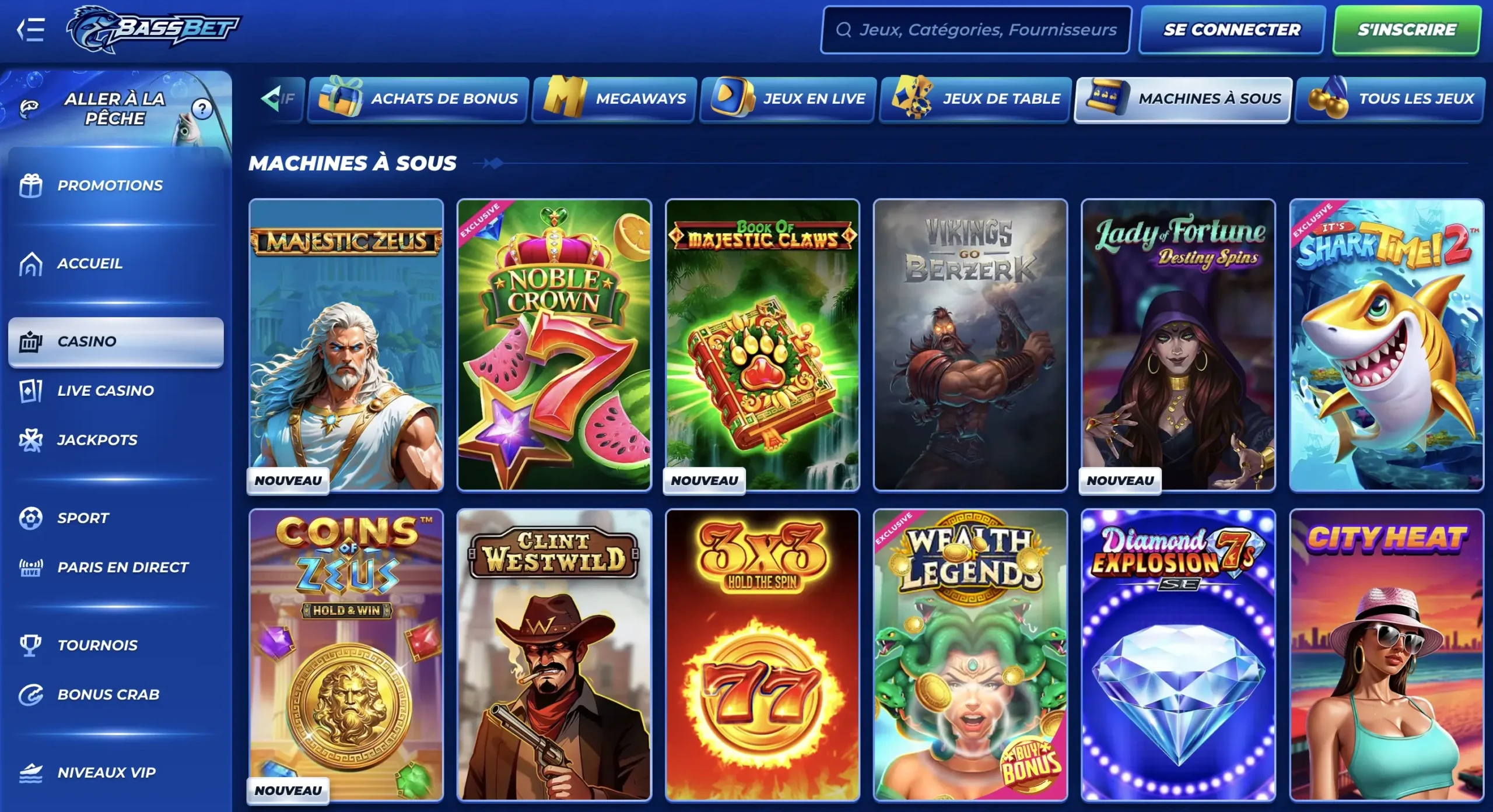 Jeu de casino Bassbet