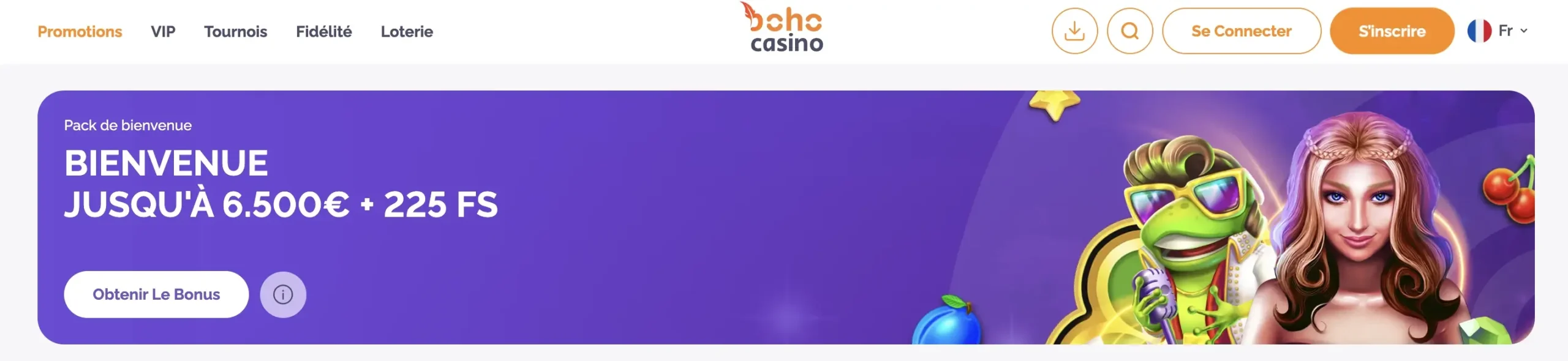 Bonus de bienvenue Boho