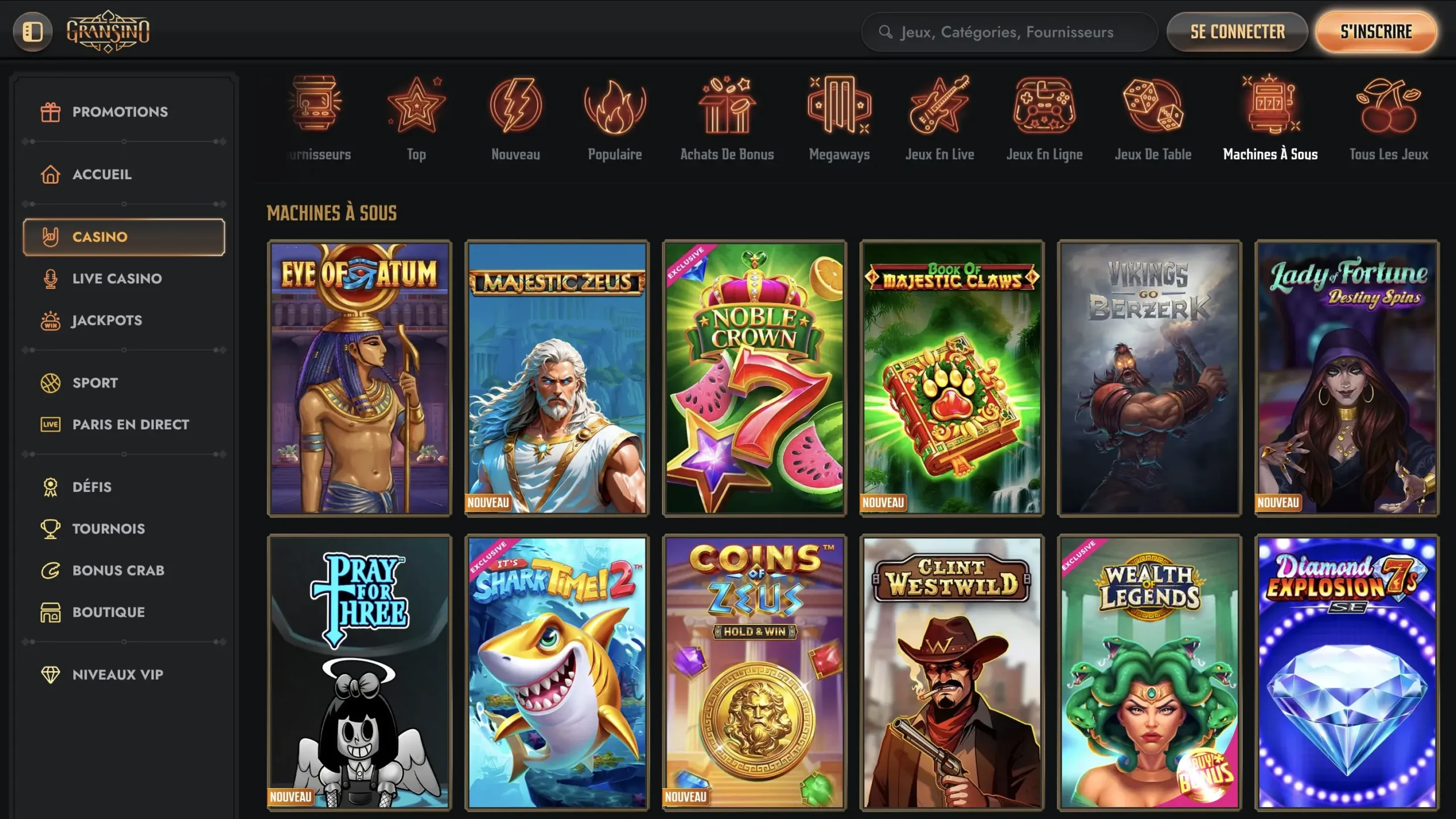 Jeu de casino Gransino