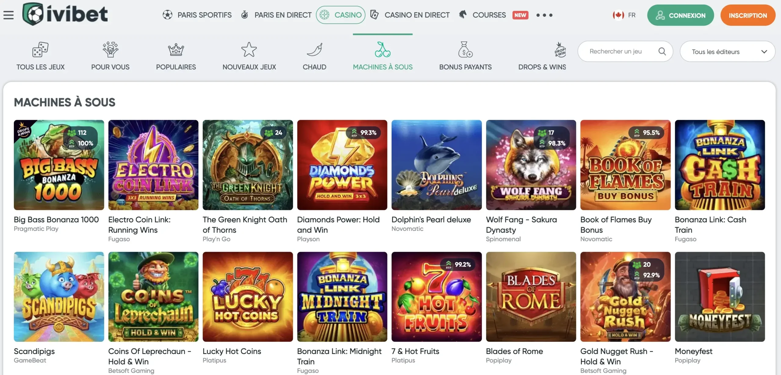 Jeu de casino Ivibet