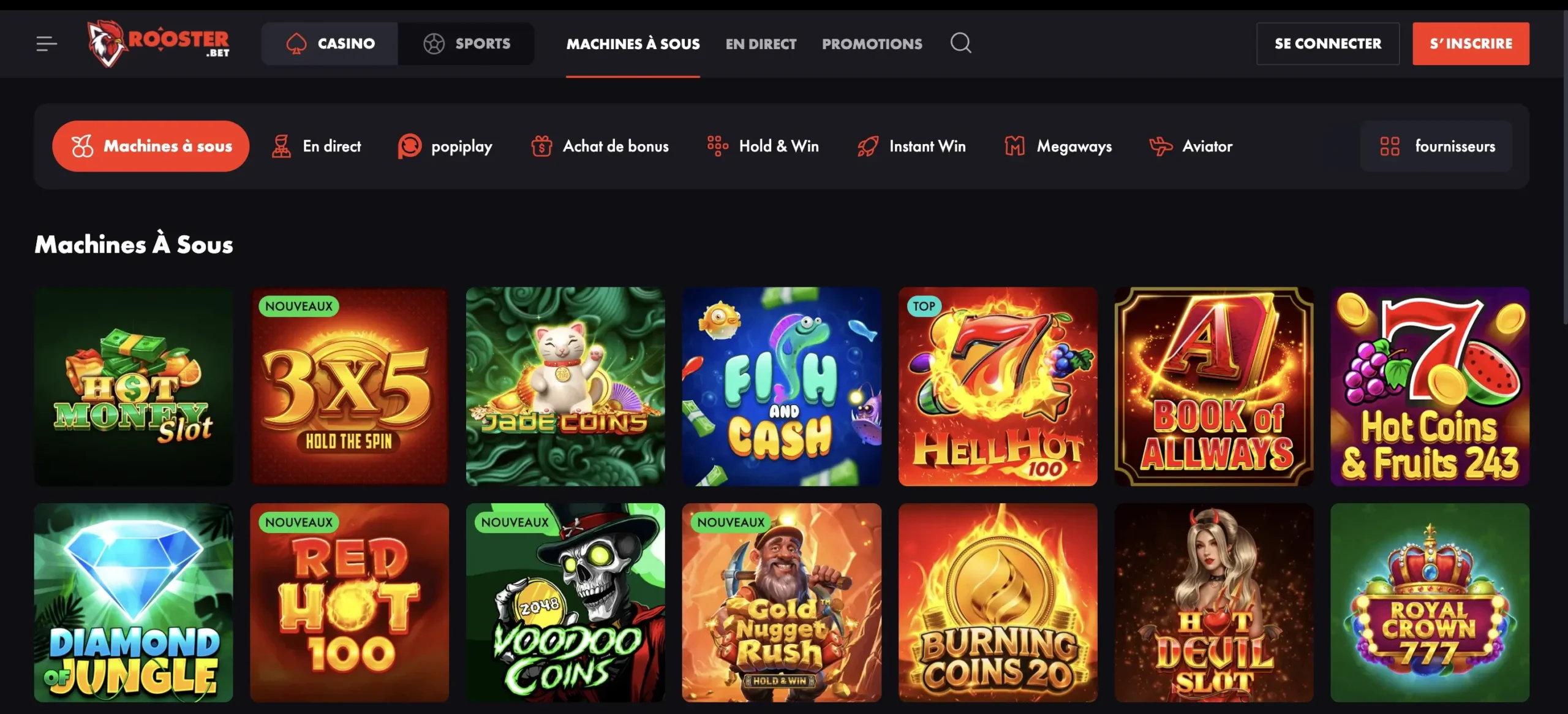 Jeu de casino Rooster.bet
