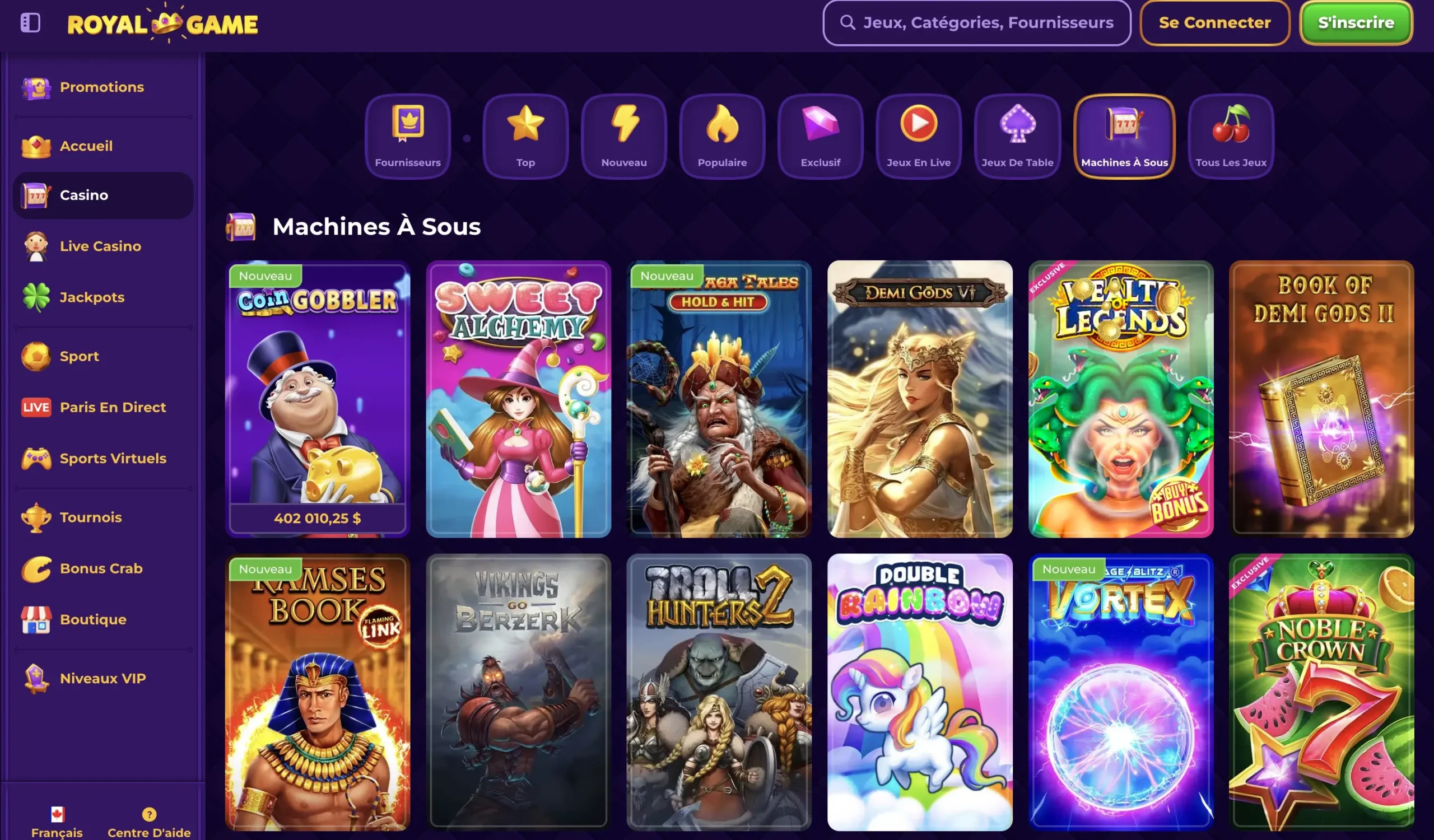 Jeu de casino Royal Game
