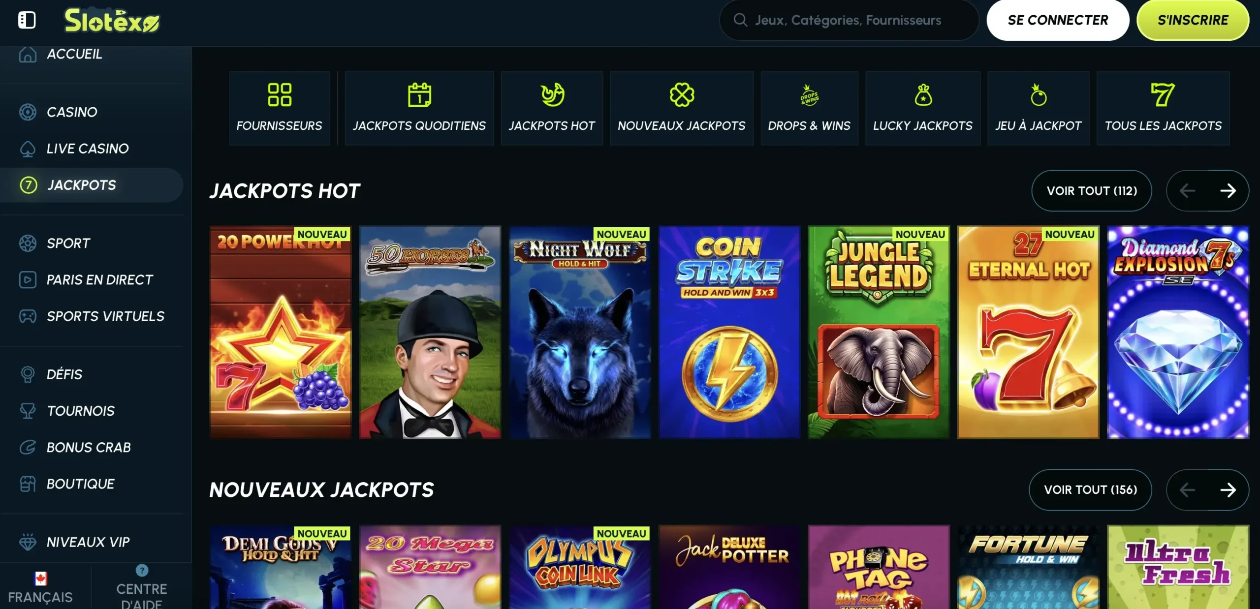 Jeu de casino Slotexo