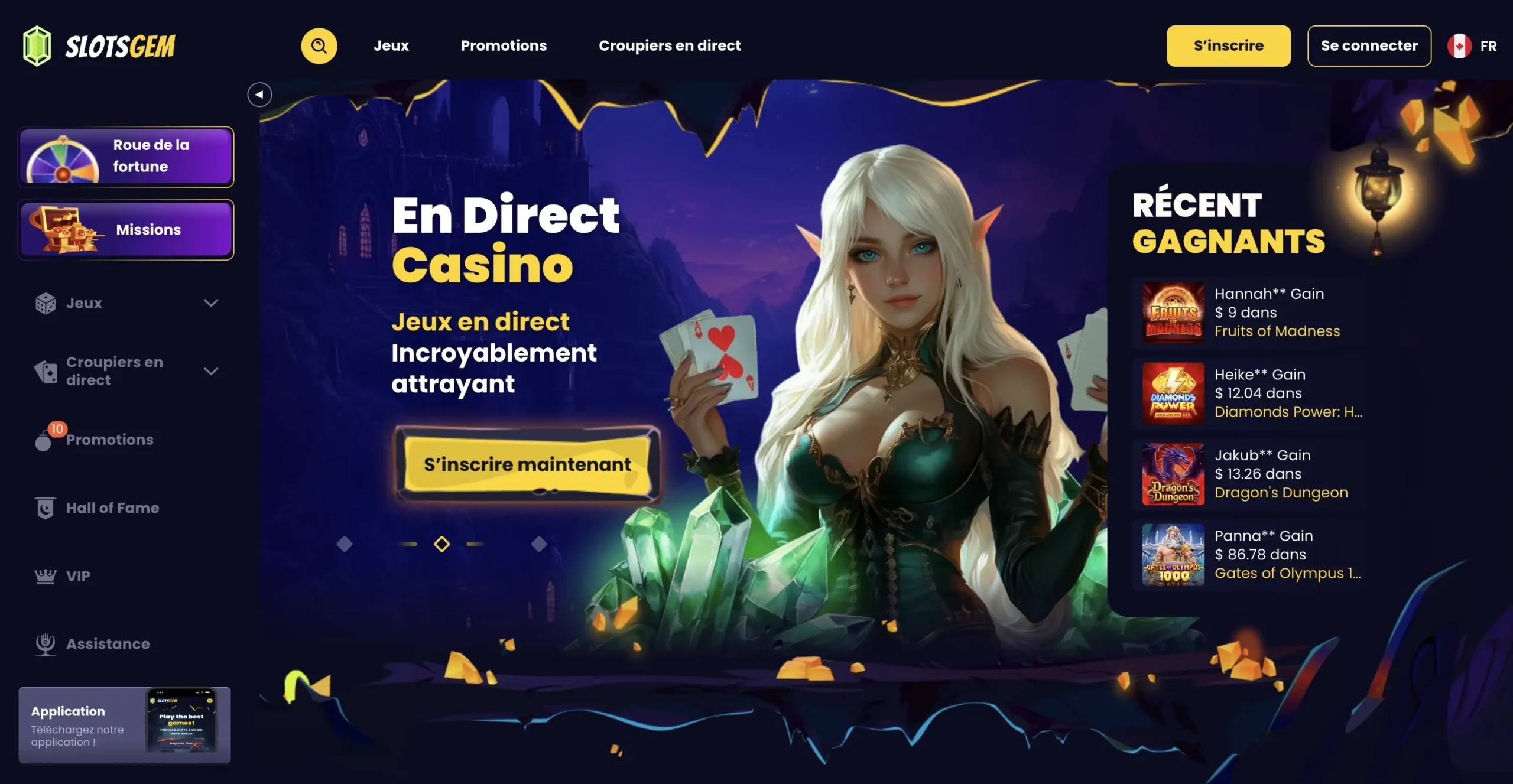 Page d'accueil de Slotsgem
