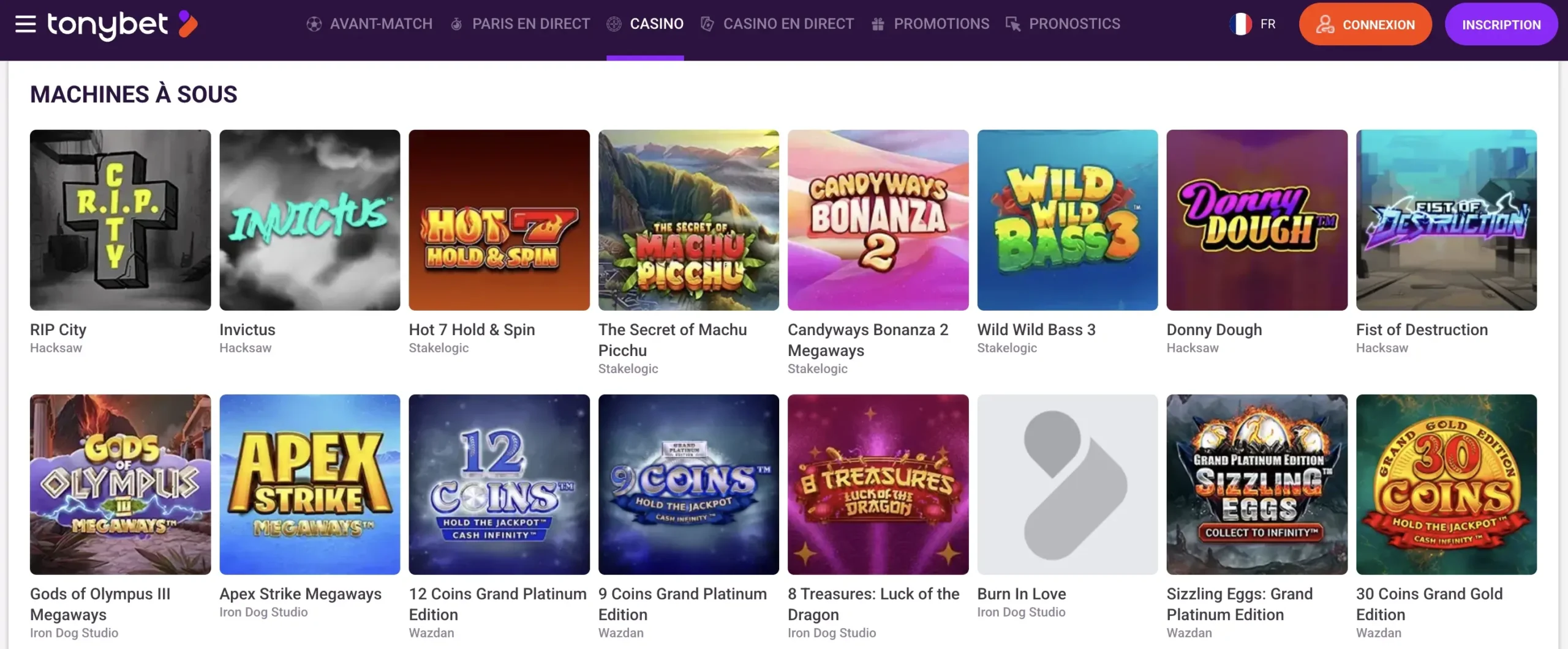 Jeu de casino Tonybet Jeu de casino Tonybet